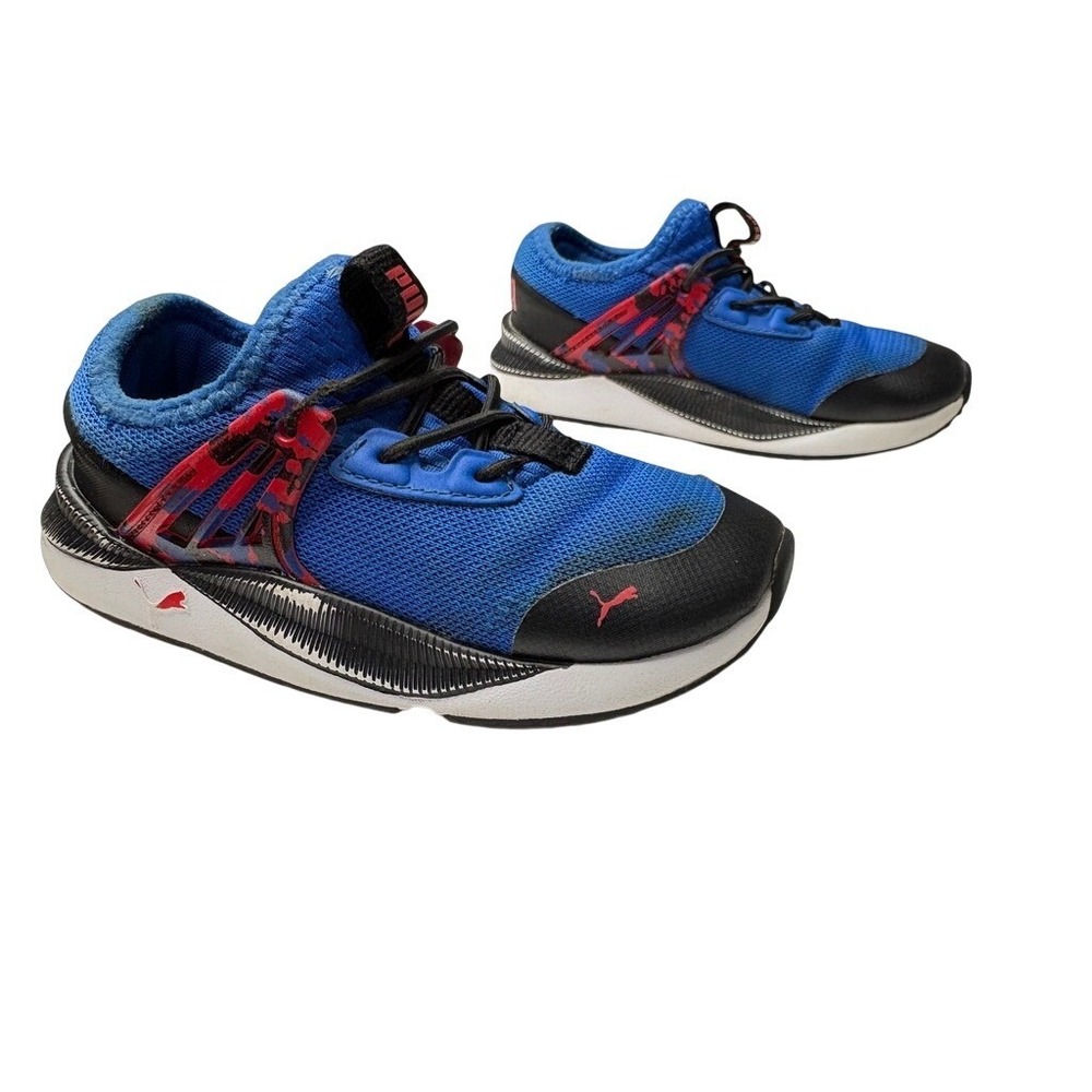 Puma Pacer Future Splatter Mesh Low‎ Top Sneakers Toddler 10C Blue Casual Boys